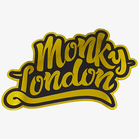 Monky London Gold Chrome Sticker