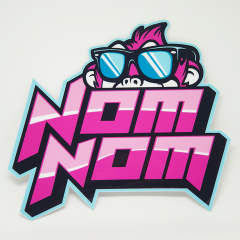 Nom Nom Neon Pink Sticker