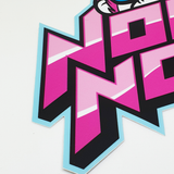 Nom Nom Neon Pink Sticker