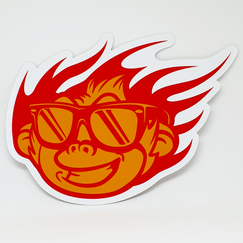 Flaming Monky Orange / Red Sticker