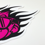 Flaming Monky Pink / Black Sticker