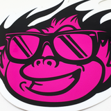 Flaming Monky Pink / Black Sticker