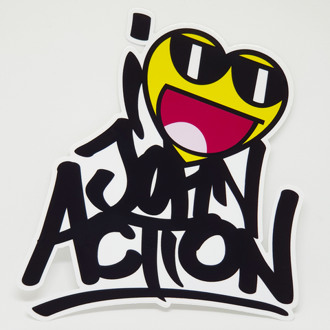 I Love John Action Sticker