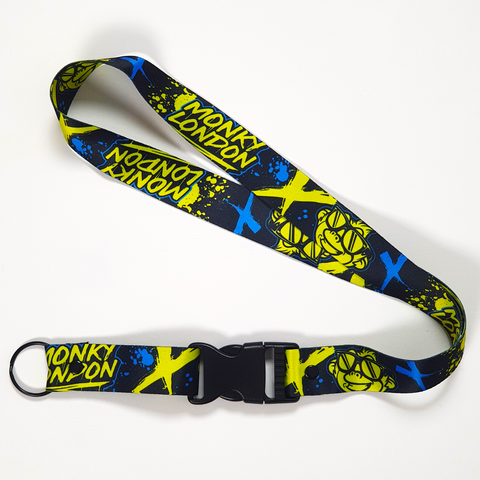 Monky Graffiti Black Lanyard