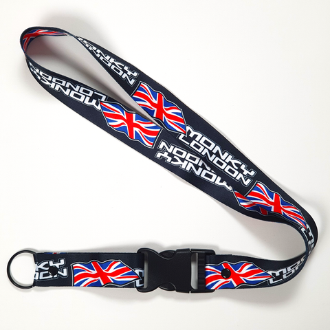 ML Union Jack Black Lanyard