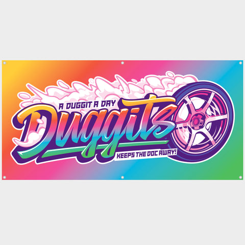 Pancarta grande tropical Duggits